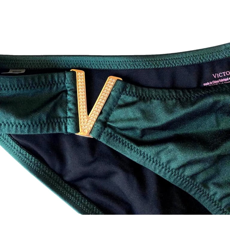 Maillot De Bain Bikini Victoria's Secret Vert Foncé - Taille L - Occasion Très Bon état (étiquettes Coupées)