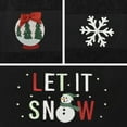thumbnail image 5 of DAN RIVER 100% Cotton Christmas Towel 3 Piece Set, Embroidered "LET IT SNOW" - Black | 1 Bath Towels, 1 Hand Towels & 1 Face Towels | Quick Dry, Soft & Absorbent Multipurpose Decorative Towel Set, 5 of 7