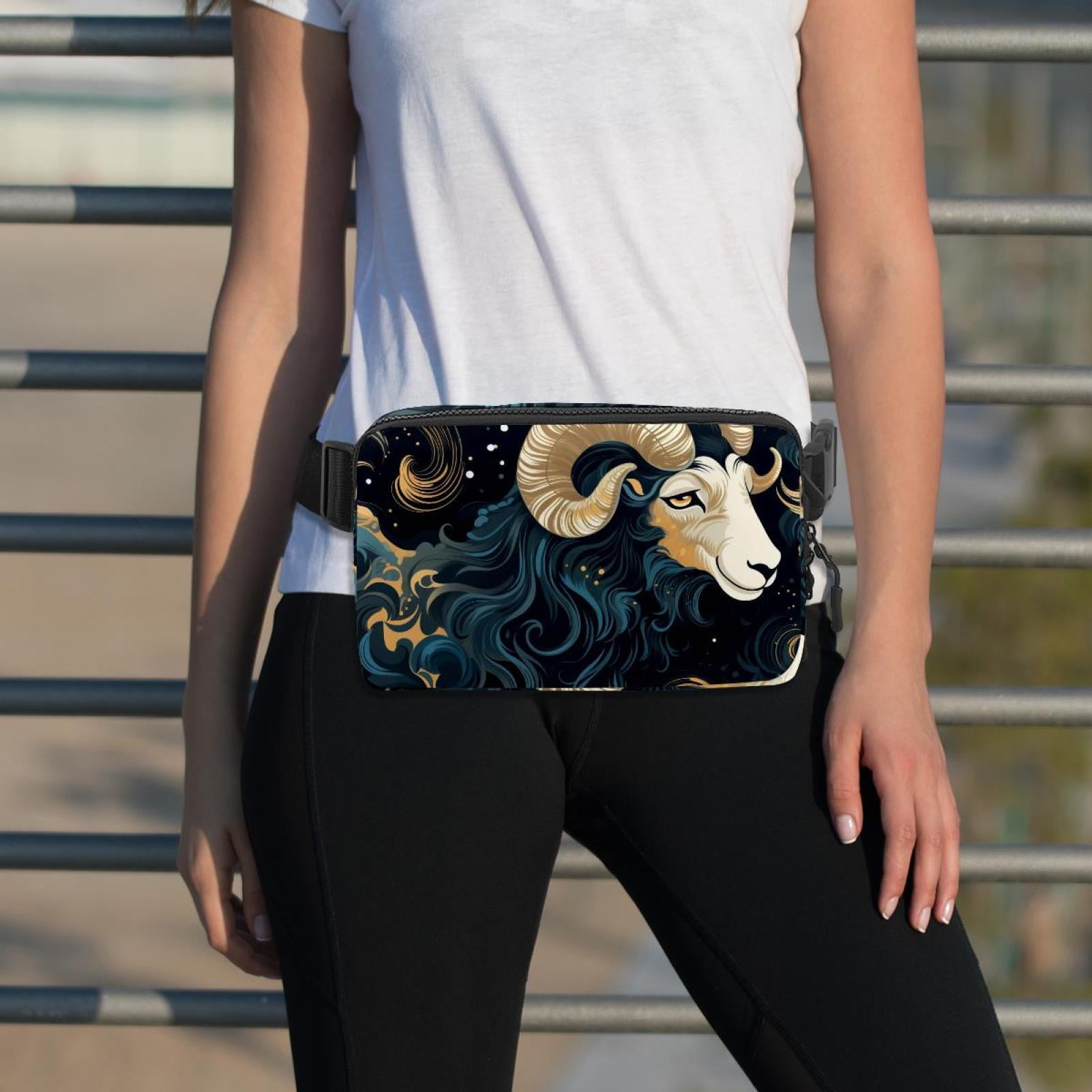 Aries Lightweight Adjustable Waist Bag with Extension Strap - Unisex Sling Bag for Travel and Outdoor Activities