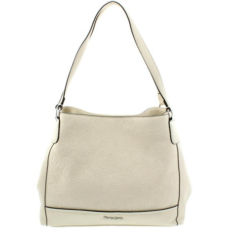 - Franco Sarto Womens Alyse Embossed Faux Leather Shopper Handbag Ivory Large