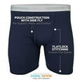 thumbnail image 2 of Gildan Men's Regular Leg Boxer Briefs, 5-Pack, Navy/MetroBlue/Stripe/Charcoal, XX-Large, 2 of 6