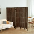 Wood Room Divider with Cork Board for Decoration 5.6FT Room Divider
