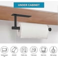 thumbnail image 2 of Piao Paper Towel Holders - Under Cabinet Paper Towel Roll Rack Mount Vertical Or Horizontal, Self Adhesive Or Drilling Matte Black Adhesive Paper Towe, 2 of 4