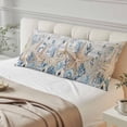 thumbnail image 4 of Blue Beige Coastal Body Pillow Covers 20"x60", Beach Starfish Summer Eucalyptus Retro Soft Brushed Microfiber Breathable Throw Pillow Covers, Decorative Pillowcase with Zipper for Couch Sofa Bedroom, 4 of 9