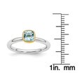 thumbnail image 3 of Blue Topaz Sterling Silver with Gold-Plate Ring, 3 of 6