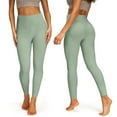 thumbnail image 6 of No Front Seam Yoga Leggings for Women - 22" / 23" High Waist Buttery Soft Lounge Yoga Pants Mint Green L, 6 of 6