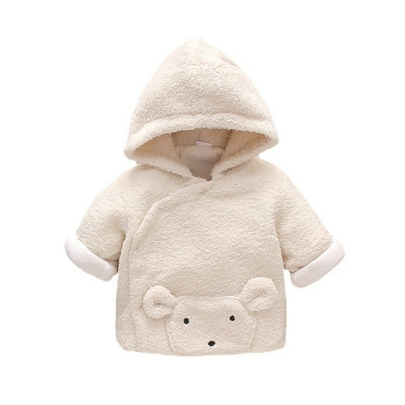 AAMILIFE Manteau en Fourrure à Patte Diagonale Brodée Ours en Peluche Mignon Garçon et Fille