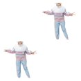 thumbnail image 4 of Jumpingount Traje deportivo de 2 uds., pantalones para niños, ropa de rayas de dibujos animados con cremallera de manga larga, chándales para Type4 NO4, 4 of 6