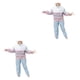 thumbnail image 3 of Qarigey De ropa deportiva para niña, abrigo, chaqueta, moda, cremallera, ropa a rayas, chándales informales para adolescente de otoño Type1 NO1, 3 of 6