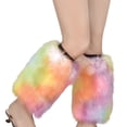 thumbnail image 6 of Milue Women Faux Fur Leg Warmers Boot Covers Vibrant Neon Furry Plush Leggings Cover, 6 of 21