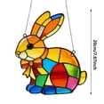 thumbnail image 2 of Easter Rabbits Acrylic Window Hanging Ornament for Home Garden Farm Decor, Stained Glass Style Suncatcher, Lightweight Indoor Outdoor Gift, 2 of 7