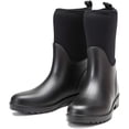 thumbnail image 4 of DKSUKO Women's Muck Warm Snow Boots Waterproof High Performance Winter Rubber Rain Boots for Women (6 B(M) US, Black Short), 4 of 6