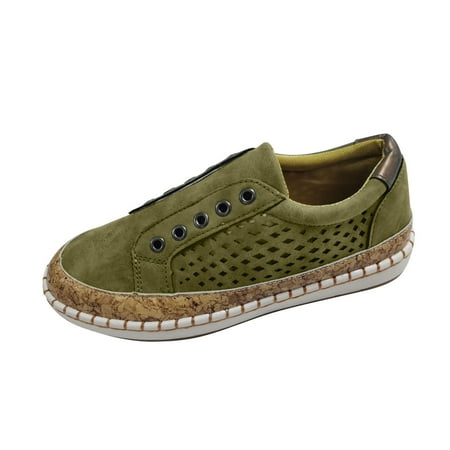 

Yoslce Flats Shoes Women Slip On Shoes Slip-On Comfort Fashion Comfortable For Walking Sneakers Slip On Shoes Green 42