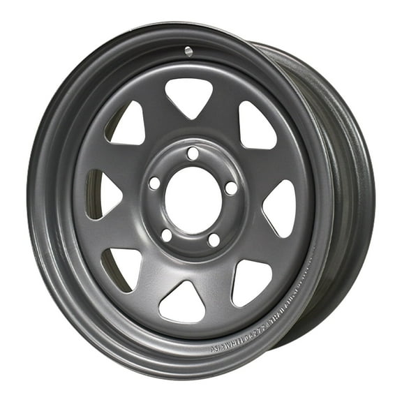 15X5 5-Lug on 4.5" Silver Spoke Trailer Wheel