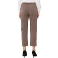 thumbnail image 3 of INSPIRE CHIC Women's High Waist Elastic Back Ankle Length WorkPants S Brown Solid, 3 of 6