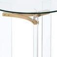 thumbnail image 3 of Benjara Hale 23" Round End Table- Glass Top- Acrylic Legs- Clear- Gold, 3 of 6