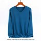 thumbnail image 4 of Sonducket Frío Otoño Invierno Ropa interior térmica Manga larga Poliéster portátil Calentamiento suelto Camiseta con cuello en V Moda Casual Tops Camisetas lago azul 5XL Sonducket AP013771-10, 4 of 6