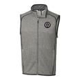 thumbnail image 2 of Men's-Cutter & Buck  Heather Gray Philadelphia Union Mainsail Sweater-Knit Full-Zip Vest, 2 of 3