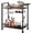 Brown, variant on Bar Cart,Home Bar Serving Cart with Storage Shelves, 2 Tier Rolling Beverage Cart with Wheels, Modern Flowing Gold Wine Cart with Wine Rack and Glass Holder for Kitchen, Dinning Room,Living Room