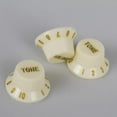 thumbnail image 4 of Set Of 3pcs Cream Knobs 1 Volume 2 For Electric Guitar Quality ABS Part, 4 of 7