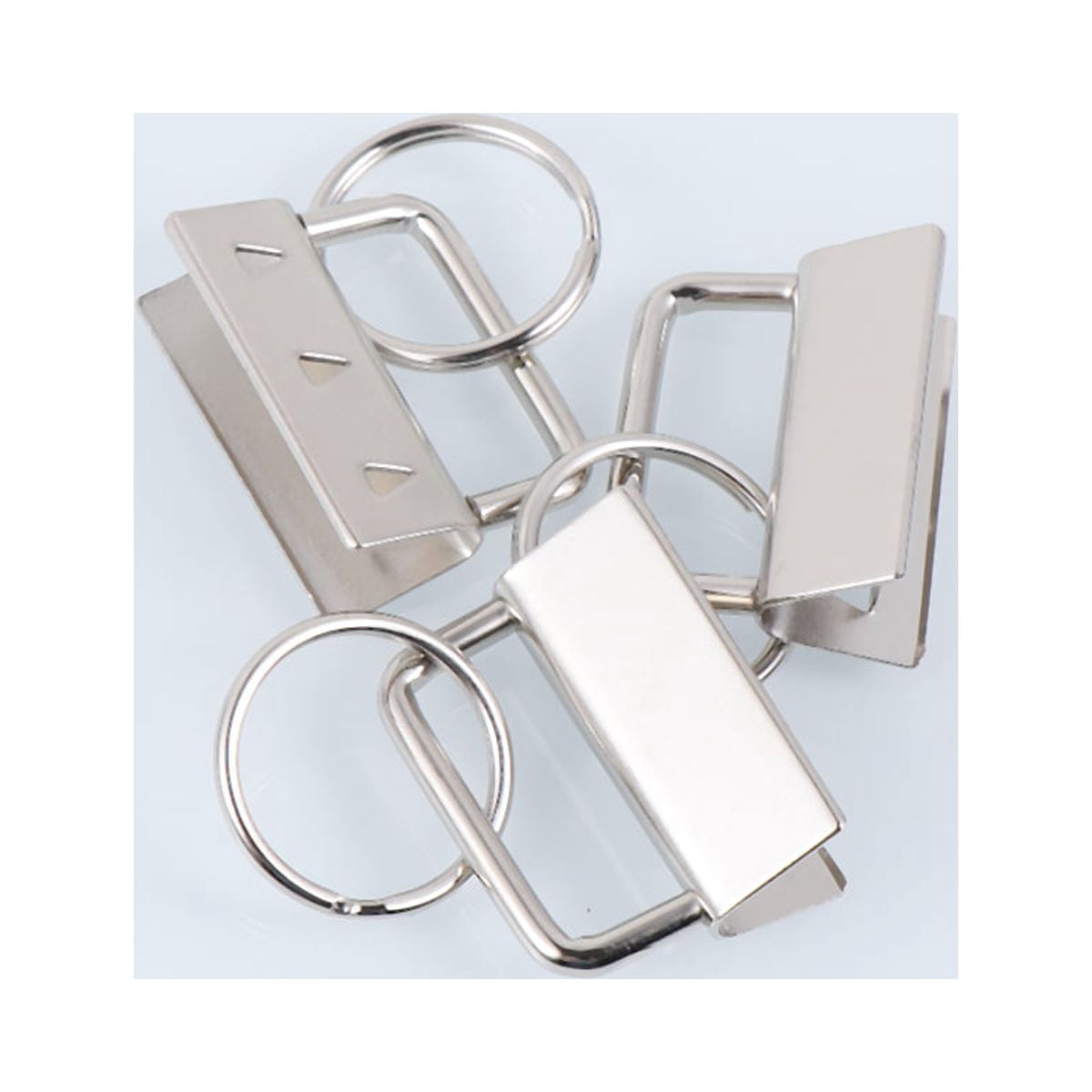 Dytern DIY 50pcs Alloy Key Rings Durable Keychain DIY Keychain Accessories Ring Decoration for Keys Bags (Silver)