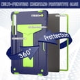 thumbnail image 3 of Dteck for Samsung Galaxy Tab S9 Plus Case 2023, Heavy Duty Rugged Military Grade Shockproof Case for Galaxy Tab S9 Plus / S9 FE Plus 12.4 Inch with Kickstand - S Pen Holder, Navy + Green, 3 of 5