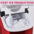 thumbnail image 6 of Frigidaire 26 lb Bullet Ice Maker Red Stainless Steel - compact, high-capacity icemaker producing bullet-shaped ice ideal for kitchens, parties, and entertaining, 6 of 12