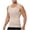 Beige, variant on Mens Compression Shirt Slimming Body Shaper Vest Sleeveless Undershirt Mesh Tank Top Tummy Control Shapewear for Men Big and Tall Size M-4XL Gray