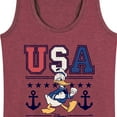 thumbnail image 3 of Disney - Americana - Usa Donald  - Women's Racerback Tank Top, 3 of 5