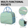 thumbnail image 6 of Lunch Bag Lunch Box for Women Reusable Insulated Lunch Bags,Water-Resistant Lemons and Polka Dots Cooler Lunch Tote Bag, Large Capacity for Work Travel Picnic, 6 of 6