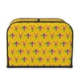 thumbnail image 2 of Haiem Mardi Gras Crayfish and Fleur de lis Print Toaster Covers 4 Slice Wide Slot,Bread Dust Cover & Fingerprint Protection,Bread Machine Cover,Appliance Covers, 2 of 7
