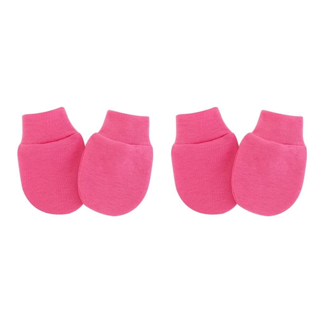 Sonducket Manoplas para bebés Sensación cómoda Fácil de usar Guantes para recién nacidos Diseño considerado Accesorios para bebés Regalos Rosa roja 2Conjunto