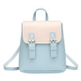 thumbnail image 1 of Mochila pequeña de cuero PU para mujer, bolso de hombro de Color impactante, bolsos escolares para niñas adolescentes, mochila informal para damas Fivean unisex, 1 of 2