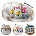 thumbnail image 5 of Throw Pillow Covers 16x16 Inch Set of 2 Flower Decorative Pillow Covers Floral Wood Cushion Cover Pillowcase for Sofa Couch Bed Home Decor, 5 of 9