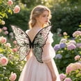 thumbnail image 7 of Fairy Wings Adult Women Halloween Fairy Costume for Women Accessories Butterfly Ladybug Bee Cosplay Fairy Costume Black, 7 of 7