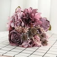 thumbnail image 4 of Bright-colored Artificial Flower Exquisite No Withering Faux Silk Flower Simulation Rose for Home, 4 of 7
