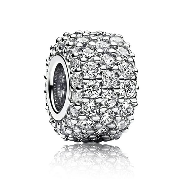 ROSIANNA 925 Sterling Silver Charm for Bracelets Triple-row Silver Charm Women Bracelet Charm