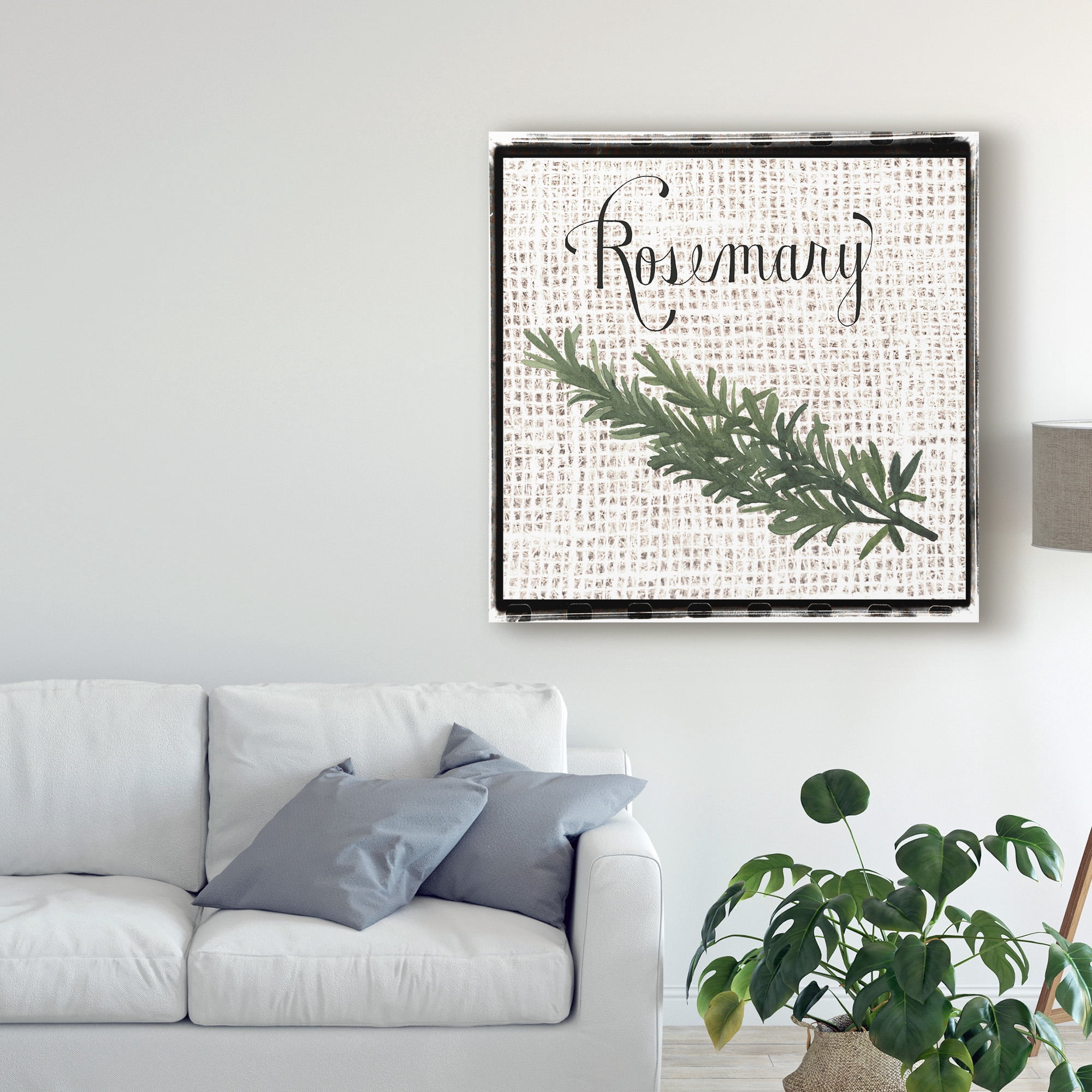 Trademark Fine Art 'Burlap Herbs I' Canvas Art by Grace Popp