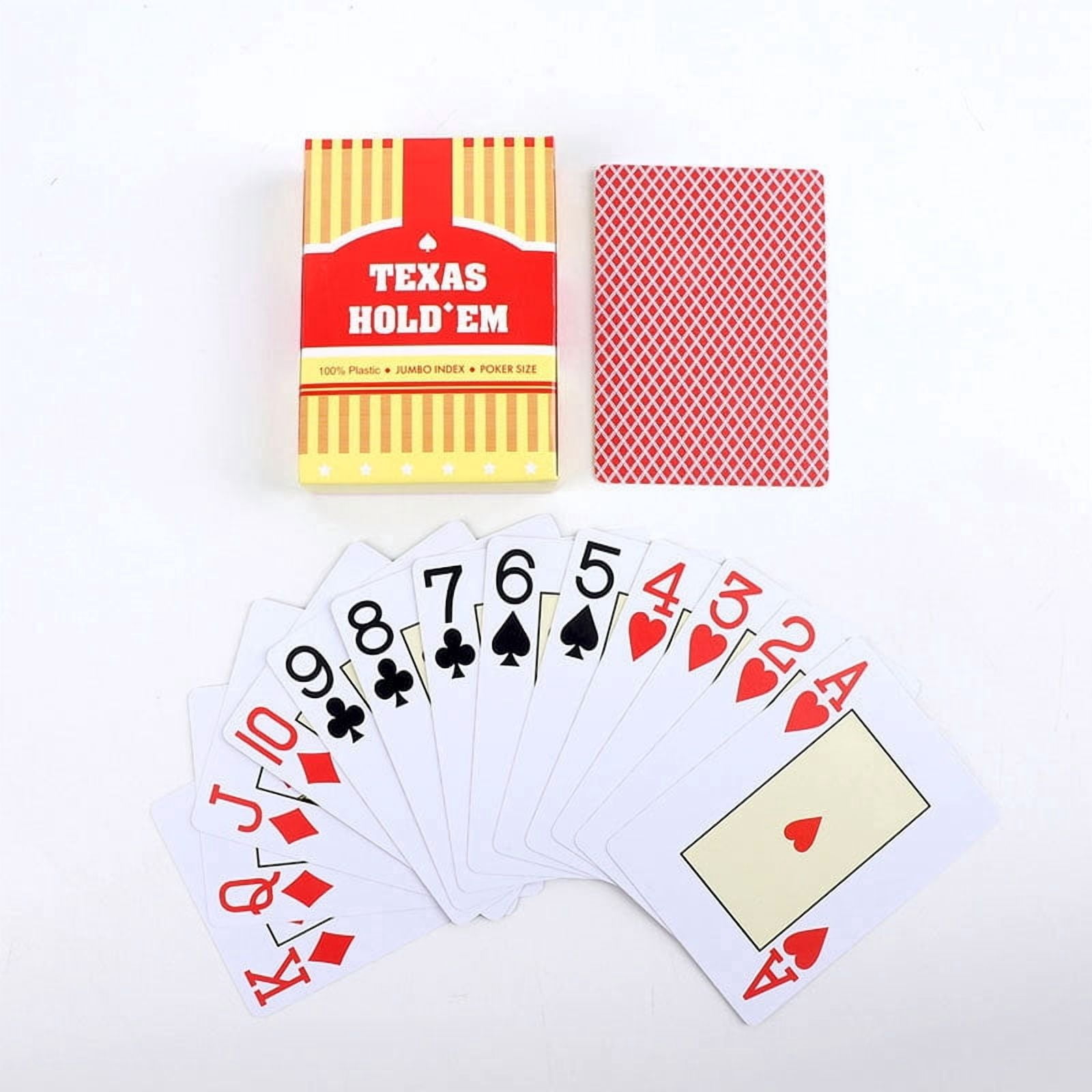 1/2pcs A set of durable, universal baccarat and Texas Hold'em playing cards, waterproof and smooth, for poker and bridge games