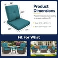 thumbnail image 5 of Gymojoy 22 in. x 25 in. x 4 in.Deep Seat Cushion Set, Olefin 8-Piece Deep Seating Outdoor Replacement Lounge Chair loveseat Sofa Cushion in Peacock Blue, 5 of 9