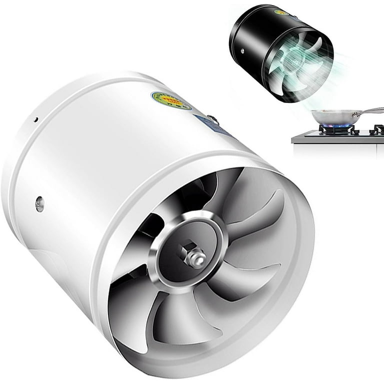 range hood Multifunctional Powerful Mute Exhaust Fan - Ventilation Fan  Aluminum Alloy Kitchen Exhaust Fan W/ Protective Grille, Single Side  Embedded