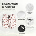 thumbnail image 6 of Lsque Lips Kiss Printed Women's Running Shorts with Liner Pockets,Elastic Quick Dry Workout Athletic Gym Yoga Shorts,Womens High Waist Shorts-Small, 6 of 9