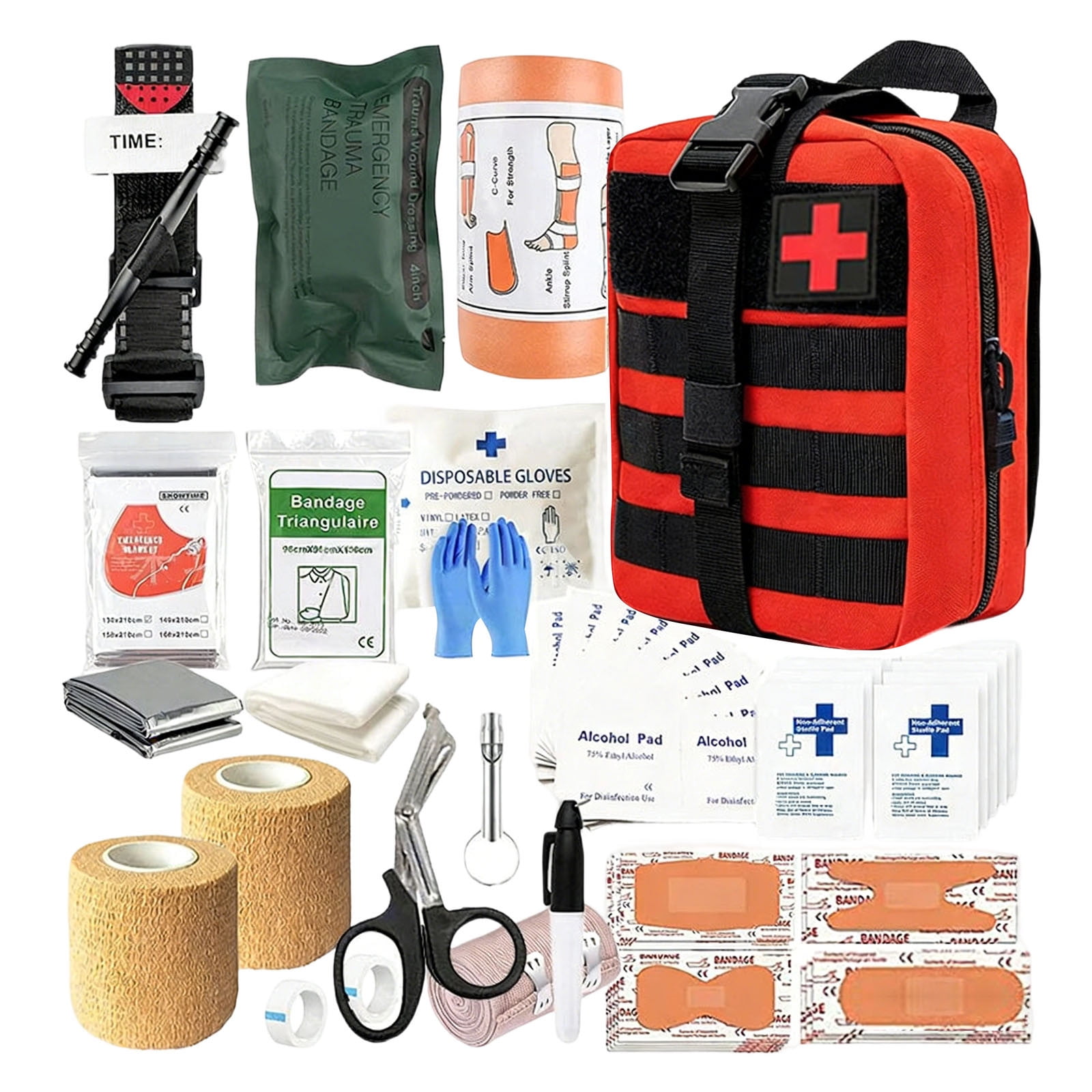 Nnndbs Outdoor Survival Tool Kit Emergency Gear 250-Piece Camping Hiking Preparedness Set with Multi-Tool First Aid for Adventure`