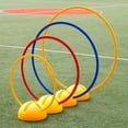thumbnail image 2 of Aro de plástico para lanzar fútbol, fútbol, entrenamiento de agilidad, juegos educativos para niños, aro de hula hula para entrenamiento de velocidad y fitness, 30/40 cm, 2 of 5
