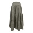 thumbnail image 5 of Angala Womens Skirts High Waist Tiered Maxi Skirts Solid Summer Flowy Lightweight Streetwear Holiday Casual Ladies Skirts Size L Green, 5 of 5