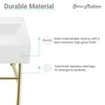 thumbnail image 4 of Claire 24 Ceramic Console Sink White Basin Gold Legs, 4 of 10