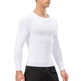 thumbnail image 5 of Alpinario Men's 5-Pack Raglan Long Sleeve Compression Shirts Quick Dry Athletic Baselayer, White, 3XL, 5 of 9