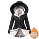 thumbnail image 3 of Pntutb Moda Casual Mujer Invierno Sólido Cuello de piel Con capucha Cordón Cintura Cremallera Abrigo acolchado Blusa Liquidación Pntutb Pntutb-7105, 3 of 7
