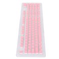 thumbnail image 3 of Keyboard Keycaps 110 Keys FOS Step OEM Height 2 Color Injection Molding Computer AccessoriesPink White Characters, 3 of 14