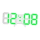 thumbnail image 5 of Reloj electrónico moderno digital 3D para baño, oficina, mesa, color verde, 5 of 9